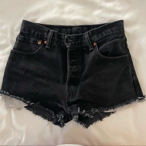 Black Levi Cutoffs
